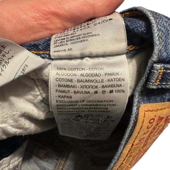 Levi Strauss 501 Cut Off Denim Jean Shorts size 25 - Picture 4 of 7